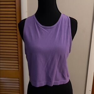 Fabletics Purple Sleeveless Crop Top